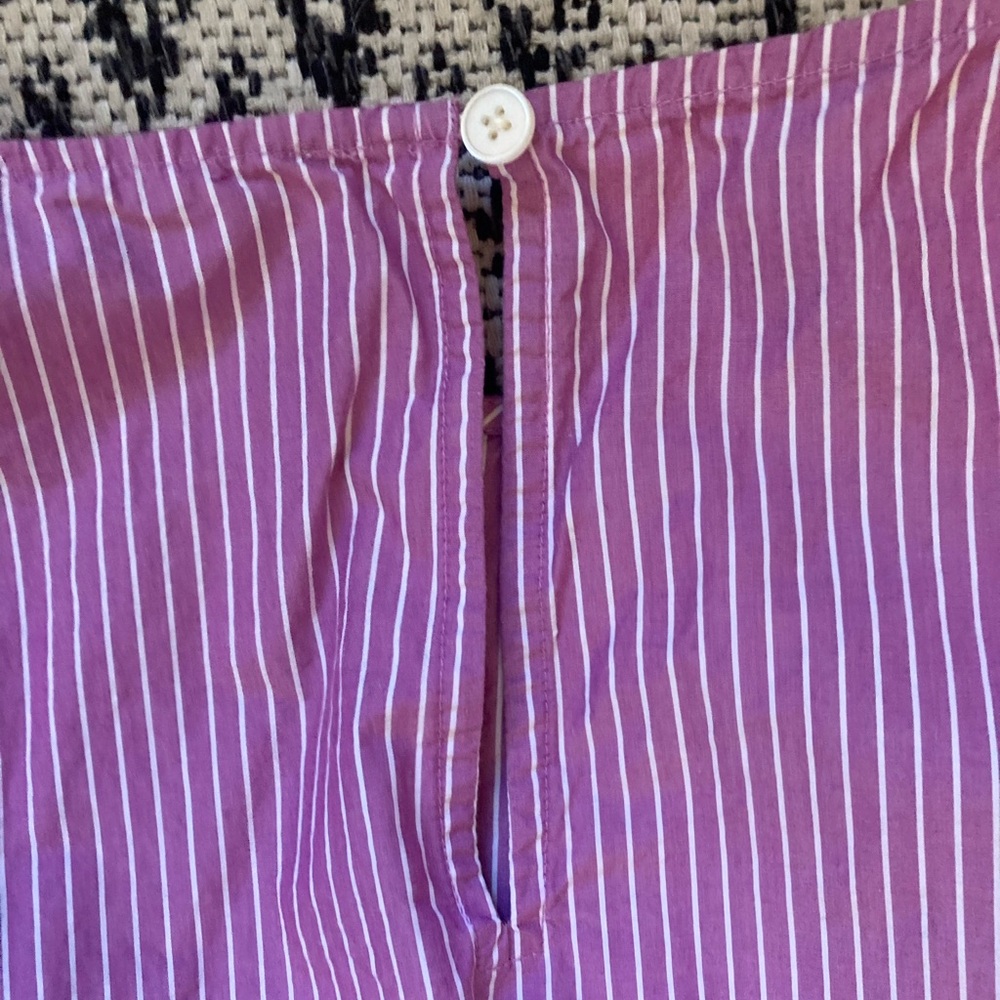 LOFT Lavender Stripe Smocked-Waist Midi Dress - Picture 7 of 8